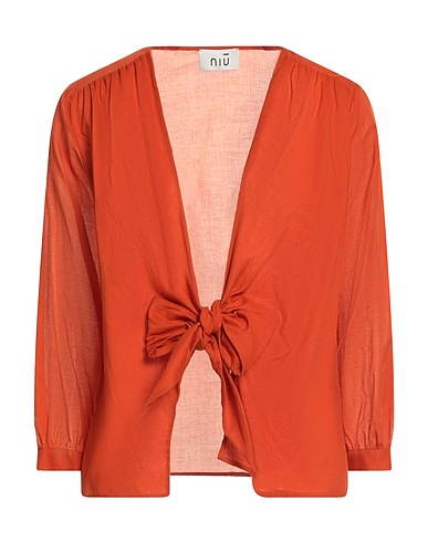 NIŪ Solid colour shirts & blouses Rust 100% Cotton