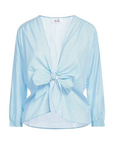 NIŪ Checked shirt Azure 100% Cotton
