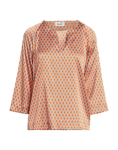 NIŪ Top Orange 92% Seide, 8% Elastan
