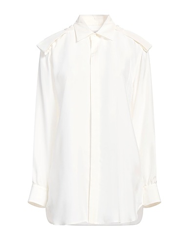 BURBERRY Silk shirts & blouses White 100% Silk, Mother-of-pearl