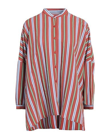 NIŪ Striped shirt Rust 89% Viscose, 11% Polyamide