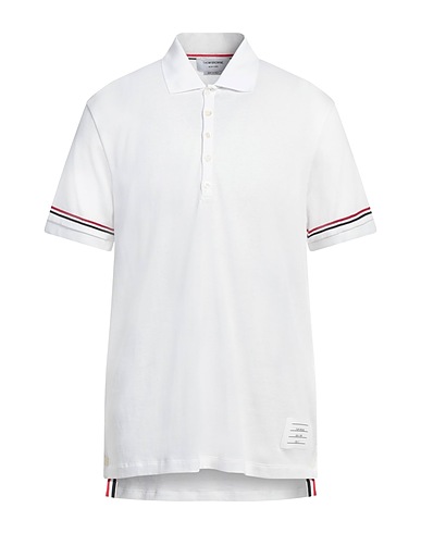 THOM BROWNE ポロシャツ ホワイト コットン 100% / ポリウレタン