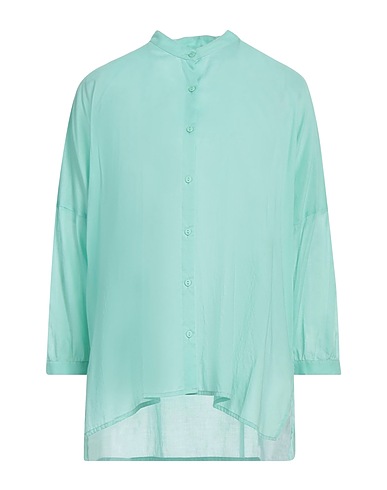 NIŪ Solid color shirts & blouses Turquoise 100% Cotton