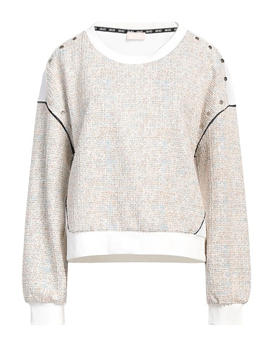 LIU •JO Sweatshirt Off white 78% Polyester, 10% Cotton, 10% Viscose, 1% Polyamide, 1% Elastane