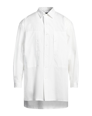 YOHJI YAMAMOTO POUR HOMME Solid colour shirt POWER OF THE WHITE SHIRT White 100% Cotton