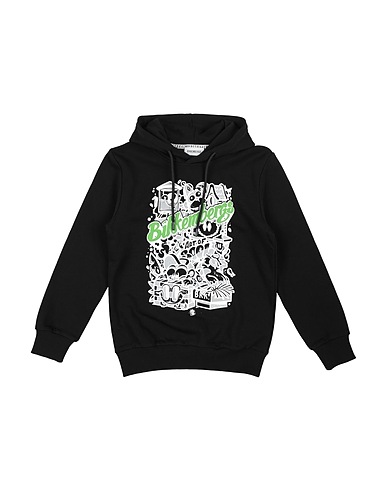 BIKKEMBERGS Hooded track jacket  Black 100% Cotton