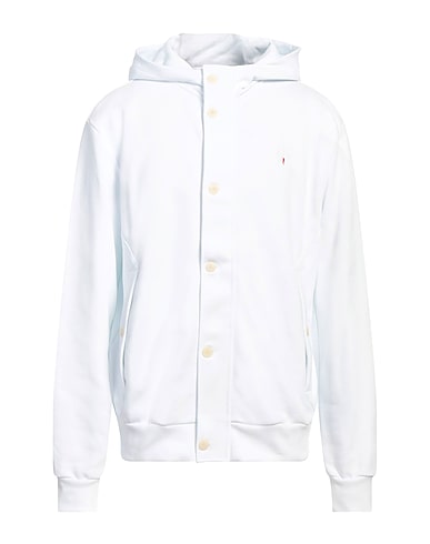 COOPERATIVA PESCATORI POSILLIPO Hooded track jacket  Off white 100% Cotton