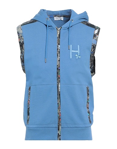 HERITAGE Hooded track jacket  Light blue 100% Cotton