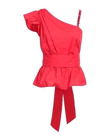 PINKO Top ROSSO 100% Cotton, Glass, Metal
