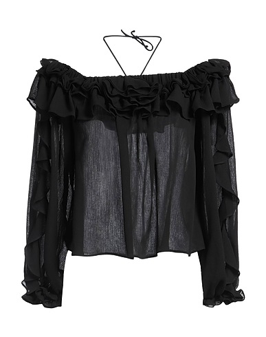 EMME by MARELLA Off-the-shoulder top Black 100% Polyester