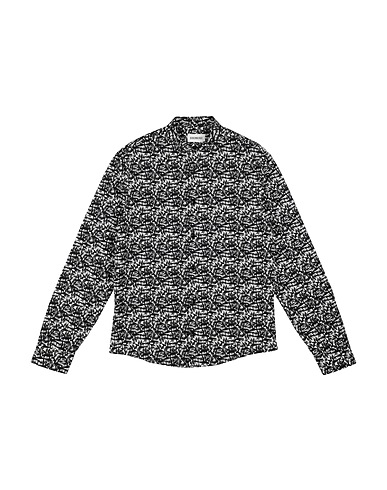 BIKKEMBERGS Patterned shirt Black 100% Cotton