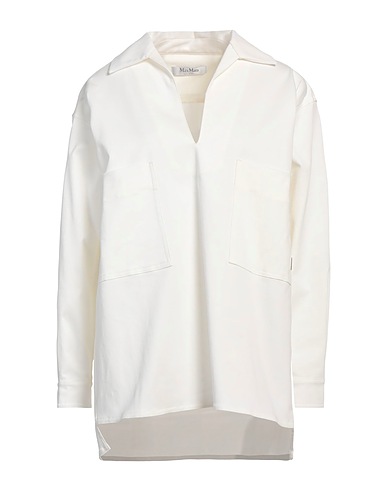 MAX MARA Top SFILATA White 97% Cotton, 3% Elastane