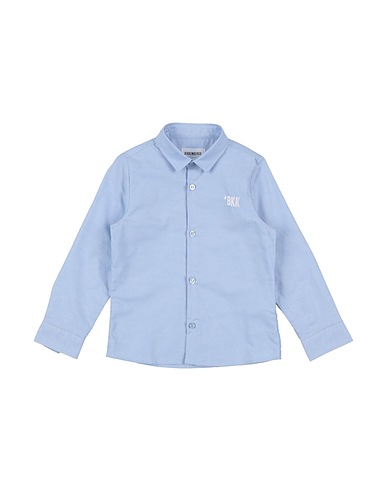 BIKKEMBERGS Einfarbiges Hemd Hellblau 100% Baumwolle
