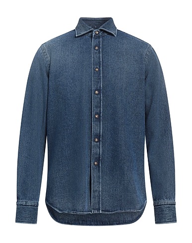 ALESSANDRO GHERARDI Denim shirt Blue 100% Cotton