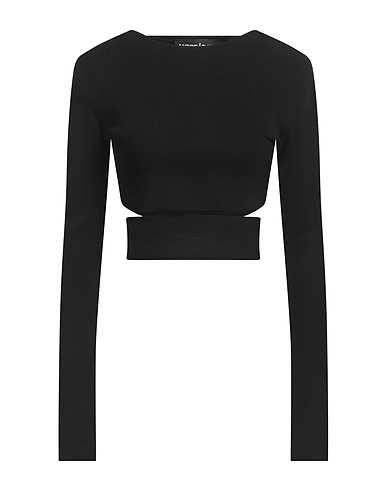 ANDREĀDAMO Crop top Black 80% Viscose, 10% Polyester, 9% Polyamide, 1% Elastane
