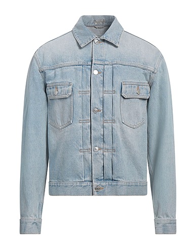 DIOR Denim jacket Blue 100% Cotton, Leather