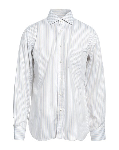CORNELIANI ストライプ柄シャツ サンド コットン 100%
