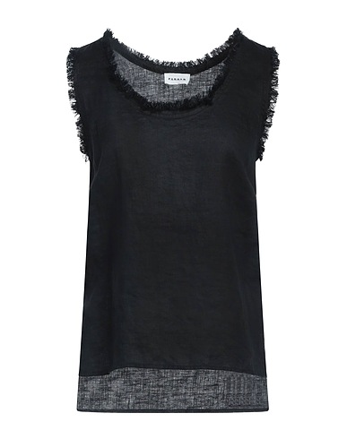 P.A.R.O.S.H. Top Black 100% Linen