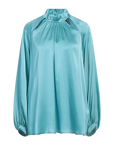 SEMICOUTURE Top TURCHESE 74% Acetate, 26% Silk