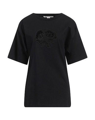 STELLA McCARTNEY T-Shirt Schwarz 100% Baumwolle, Viskose, Polyester