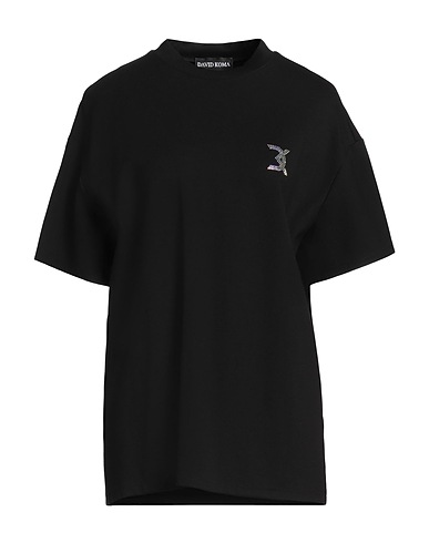 DAVID KOMA T-shirt Black 60% Chlorofibre, 35% Polyamide, 5% Elastane