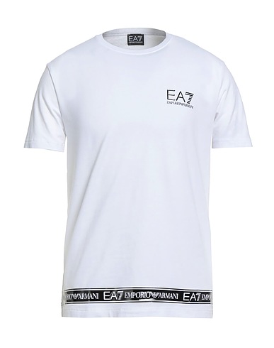 EA7 T-shirt White 95% Cotton, 5% Elastane