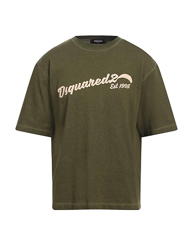 DSQUARED2 T-shirt Military green 70% Cotton, 30% Viscose