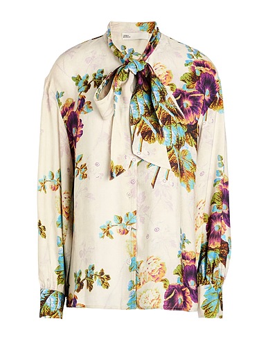TORY BURCH Floral shirts & blouses Beige 100% Viscose