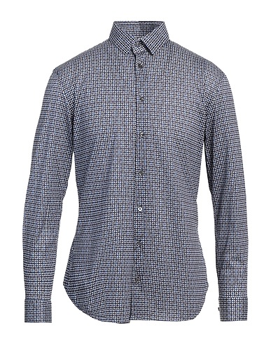 GIORGIO ARMANI Patterned shirt Midnight blue 100% Cotton