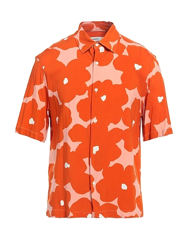 SANDRO Patterned shirt Orange 100% Viscose