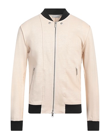 PAOLO PECORA Sweatshirt Beige 62% Cotton, 38% Linen, Elastane