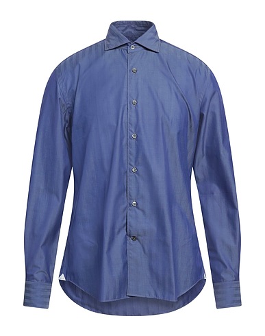 CORNELIANI Solid color shirt Navy 100% Cotton