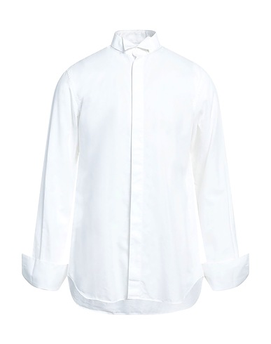 CORNELIANI Chemise de couleur unie Ivoire 58% Coton, 42% Viscose
