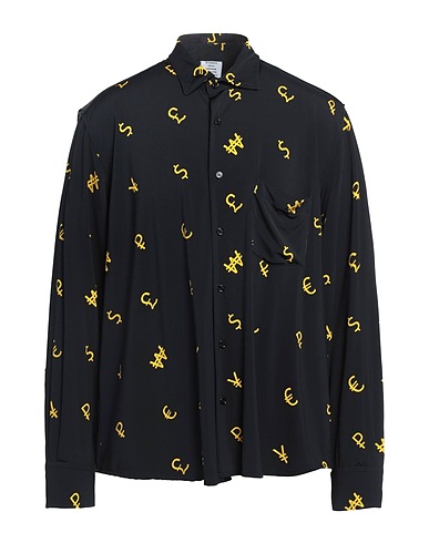 VETEMENTS Patterned shirt Black 90% Viscose, 10% Elastane