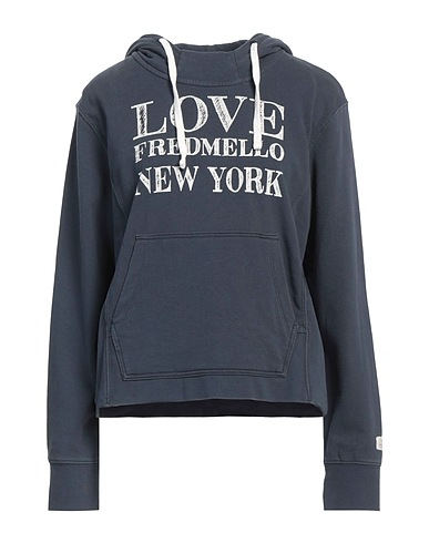 FRED MELLO Hooded sweatshirt Navy 80% Cotton, 20% Polyester
