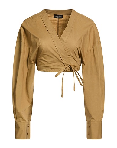 ROBERTO COLLINA Топ без рукавов Хаки 100% Хлопок