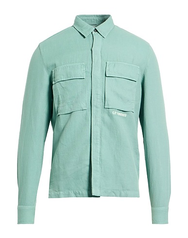 C.P. COMPANY Solid colour shirt 51% Cotton, 49% Linen