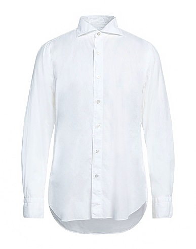 FINAMORE 1925 Solid color shirt White 100% Cotton