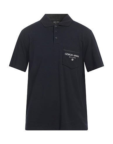 GIORGIO ARMANI Polo shirt Midnight blue 98% Viscose, 2% Elastane, Polyester