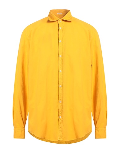 MASSIMO ALBA Solid colour shirt Marigold 100% Cotton