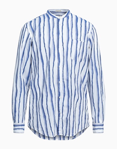 MASSIMO ALBA Striped shirt Blue 100% Cotton