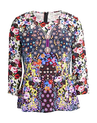 MARY KATRANTZOU Silk top Blue 100% Silk