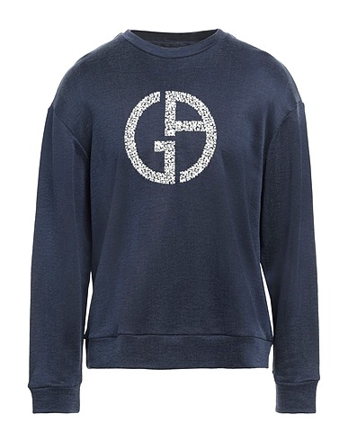 GIORGIO ARMANI Sweatshirt Navy blue 62% Cupro, 38% Cotton