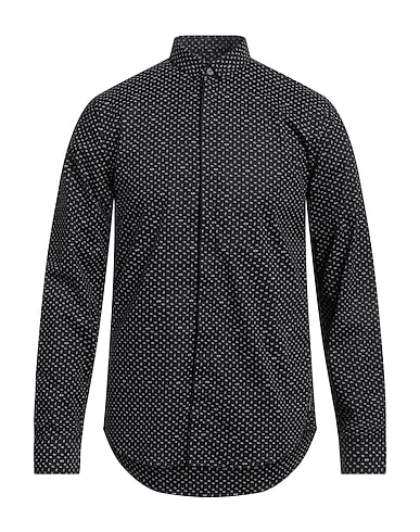 ARMANI EXCHANGE Patterned shirt Black 97% Cotton, 3% Elastane