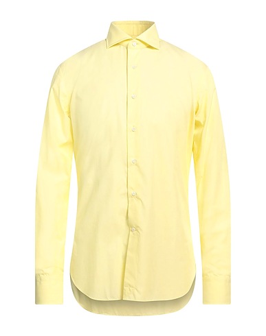 ALESSANDRO GHERARDI Solid colour shirt Yellow 100% Cotton
