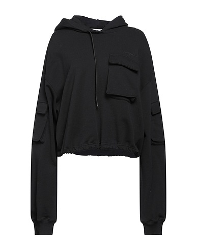 MSGM Felpa Nero 100% Cotone