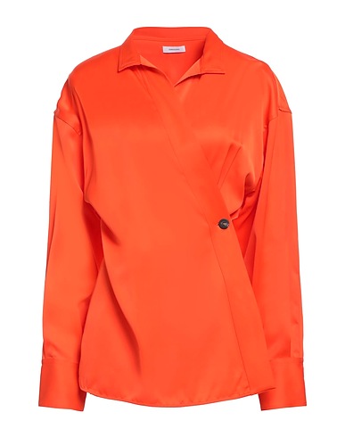 FERRAGAMO Solid color shirts & blouses Orange 96% Viscose, 4% Elastane