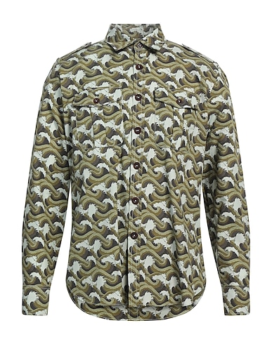 PT Torino Patterned shirt VERDE MILITARE 100% Cotton