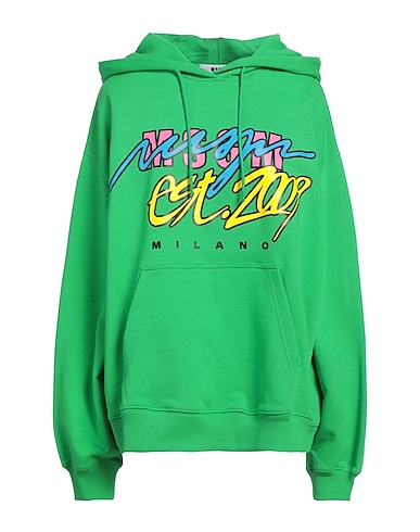 MSGM 트레이닝 상의 그린 100% 코튼