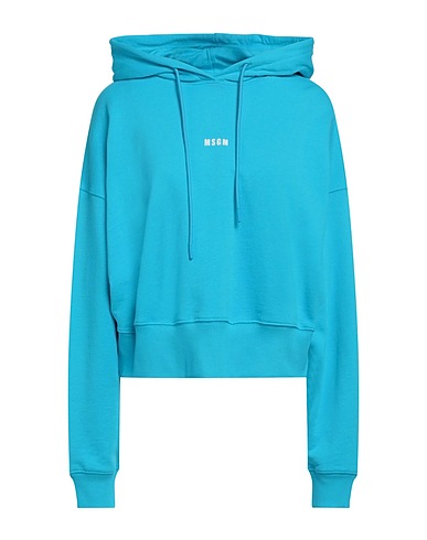 MSGM Hooded sweatshirt Turquoise 100% Cotton